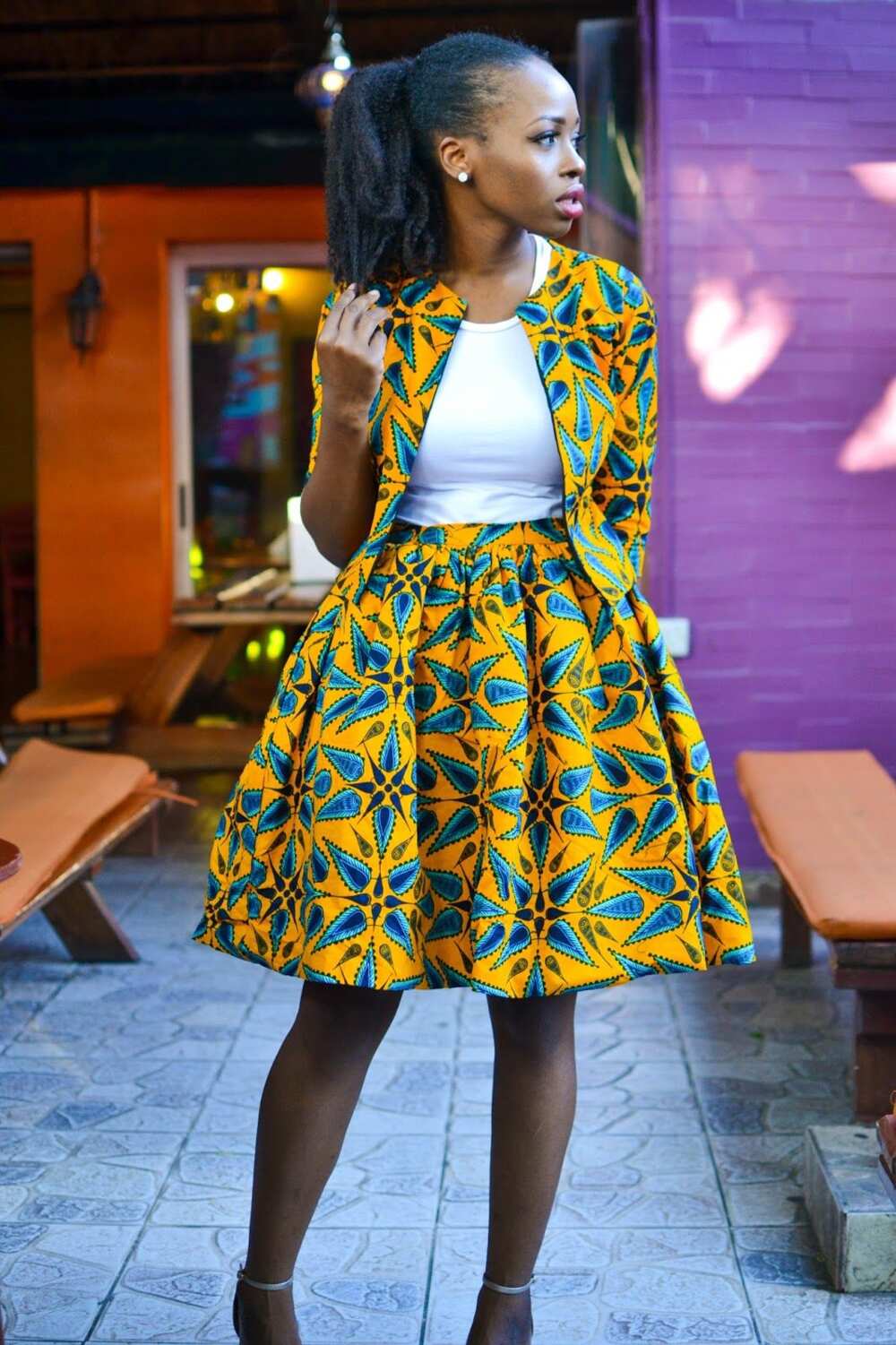 Ankara patterned skirt and blouse designs
