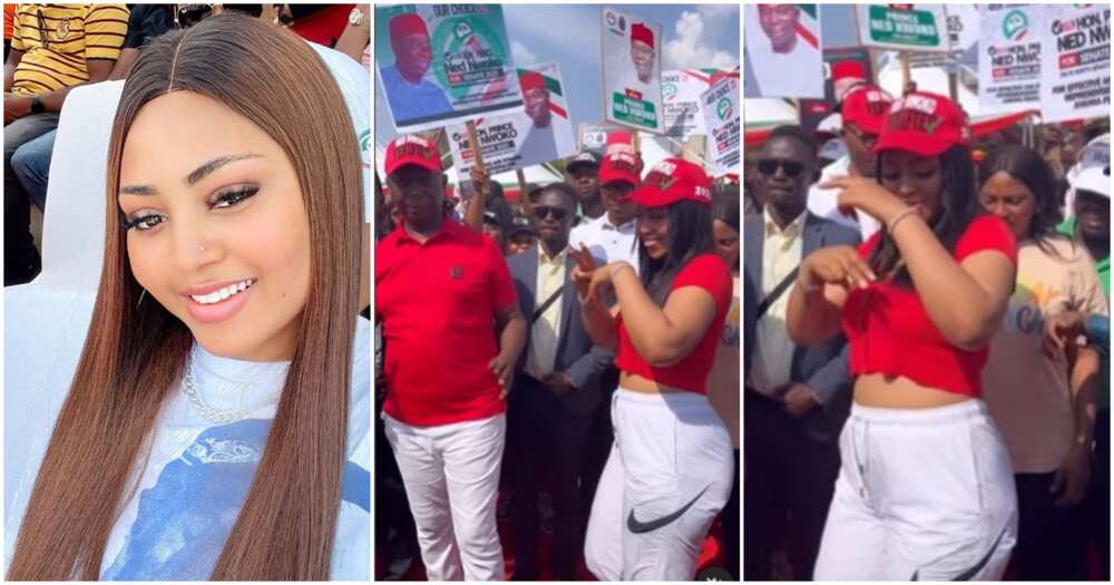 2023 Regina Daniels And Hubby Ned Nwoko Show Off Dance Moves During Political Campaign In Delta