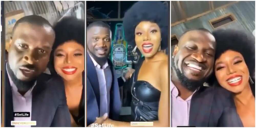 Singer Peter Okoye to Feature in Nollywood Movie, Seen Acting Lovey-Dovey With Nancy Isimeh on Set