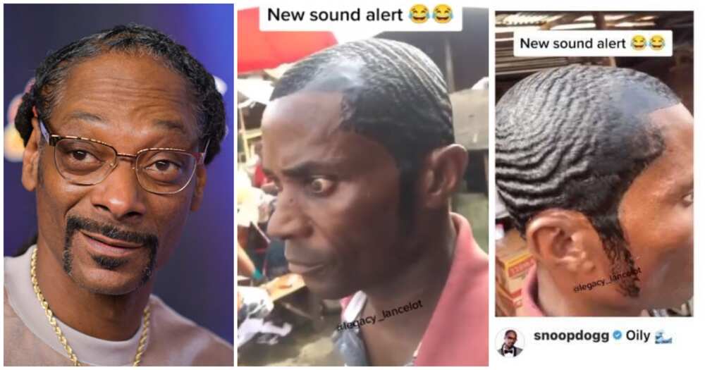 Nigerian man, dripping hairdo, American rapper Snoop Dogg