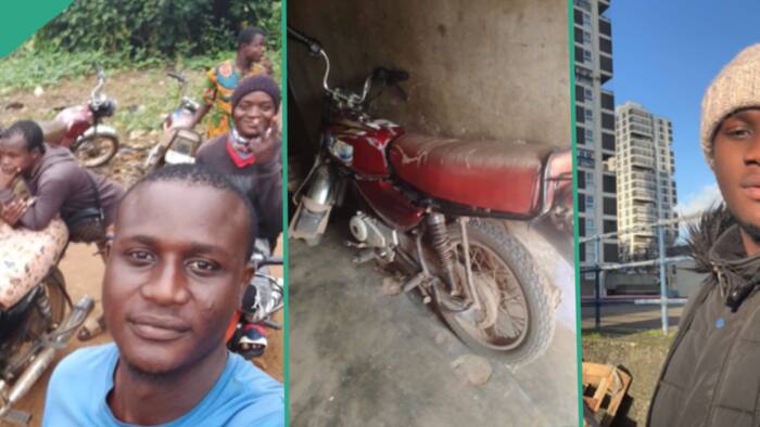 Okada man suffering in Nigeria relocates to UK, his life changes, transformation video drops