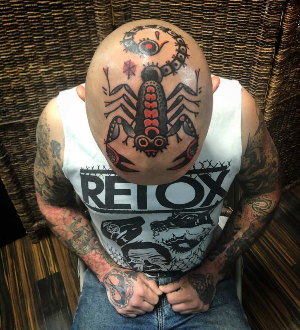 scorpion tattoo on neck meaning