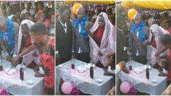"Who drank the second Pepsi?" Couple marry with just 2 bottles of soft drinks and small cake, video emerges