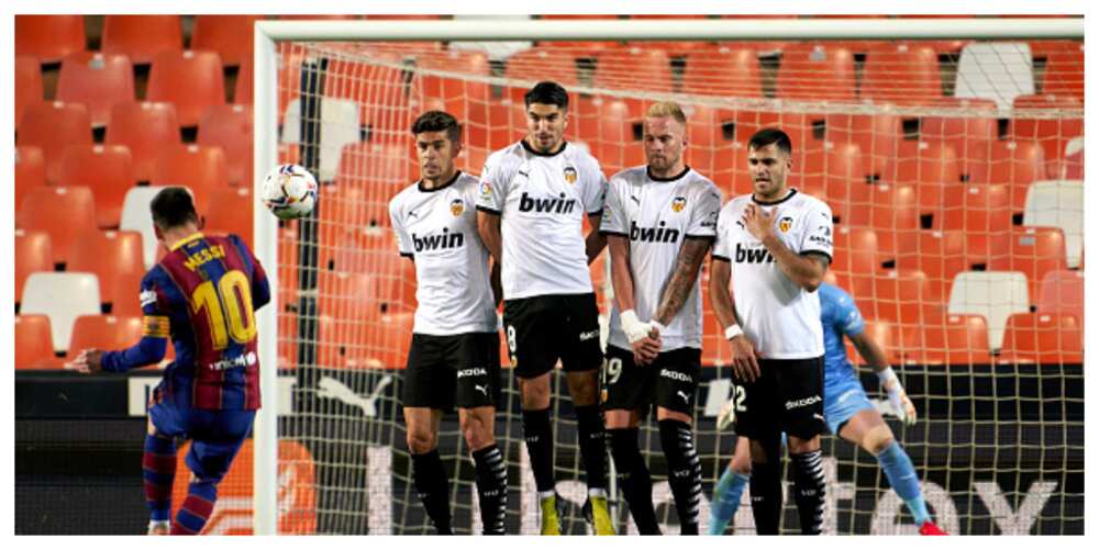 Messi Scores Fantastic Free-Kick As Barcelona Record Crucial Win Over Valencia In 5-Goal Thriller