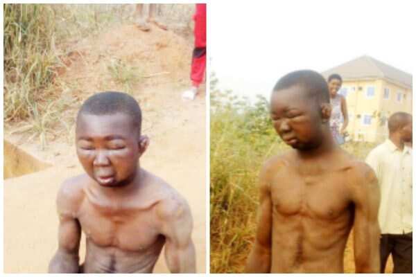 Young man escapes angry mobs after stealing 58 pants in Anambra (photos)
