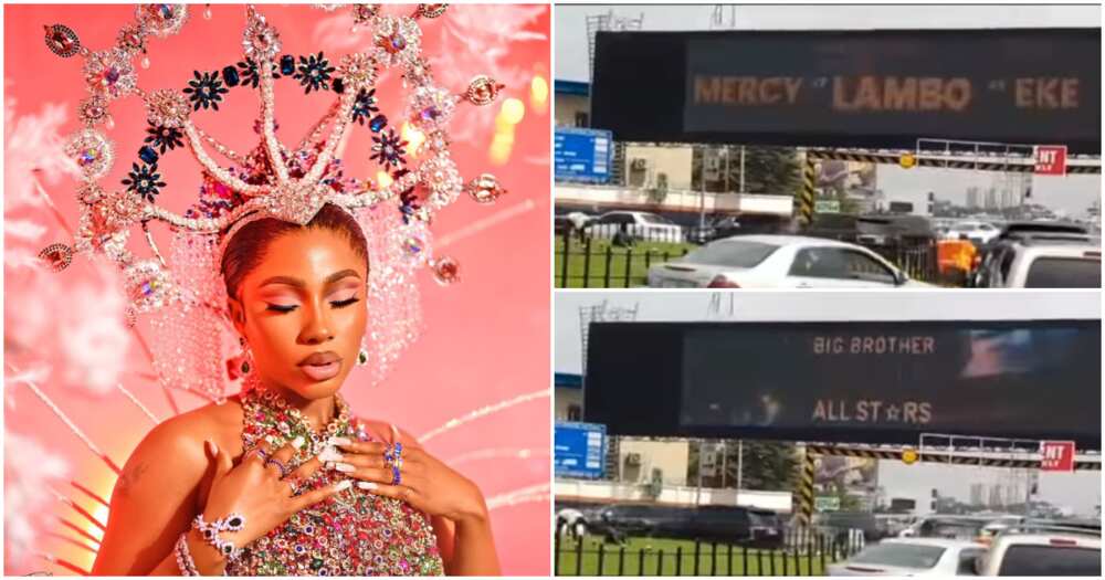 BBNaija All Stars: Mercy Eke spotted on huge billboard.