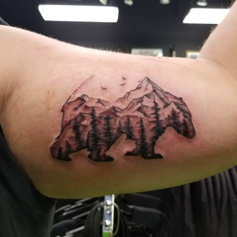 Bear Mountain Tattoo Design