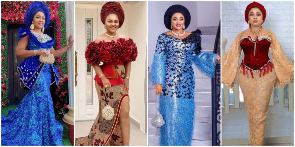 Fashion focus: Mercy Aigbe defines asoebi styles in X stunning photos