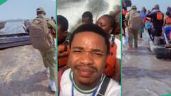 "This journey is scary": Corper scared as he uses boat to get to his PPA, video generates buzz