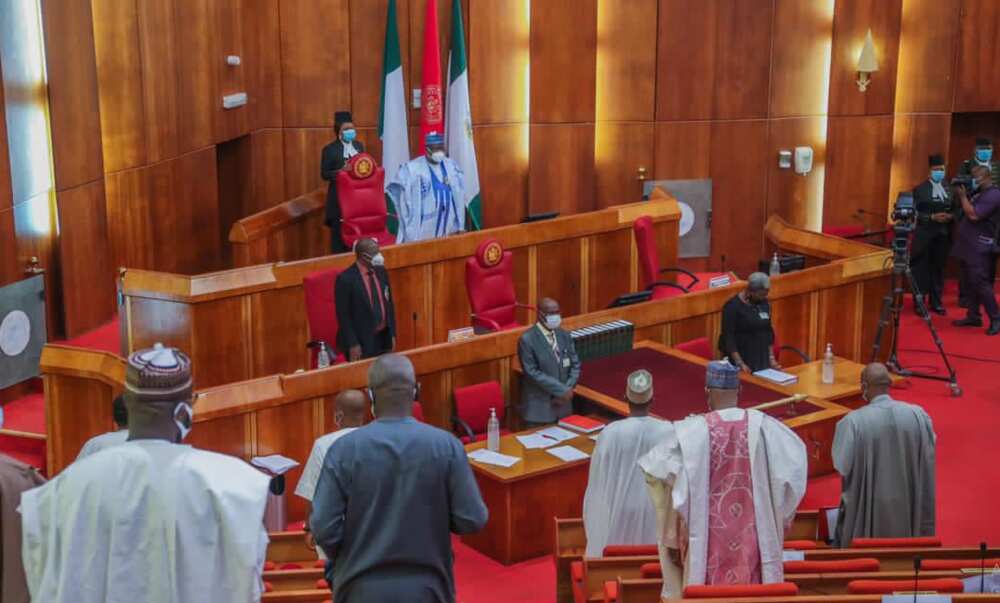 Senate president Ahmad Lawan swears-in four new senators