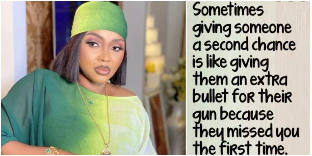 Actress Mercy Aigbe Preaches Against Giving 2nd Chances, Says It Is Like Giving Someone Extra Bullets
