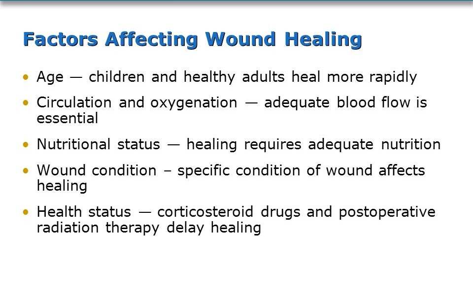 Factors affecting wound healing