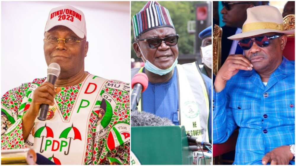 PDP/Nyesom Wike/Atiku Abubakar/2023 election/Samuel Ortom/APC