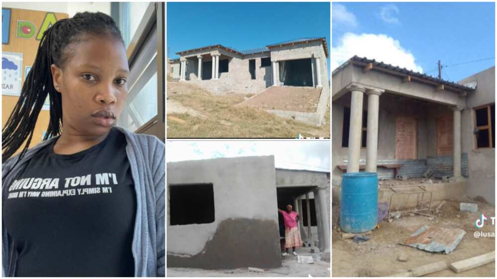 Sending money to Africa/Lady built house.