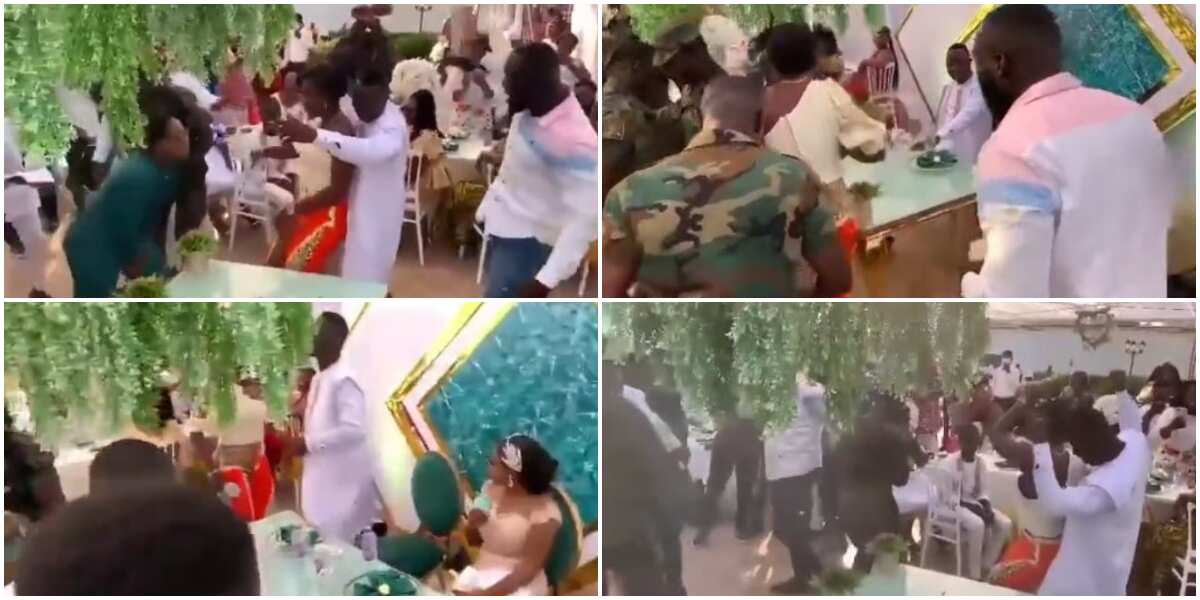 Drama at wedding reception as groom abandons bride to dance hard with another lady, video causes stir