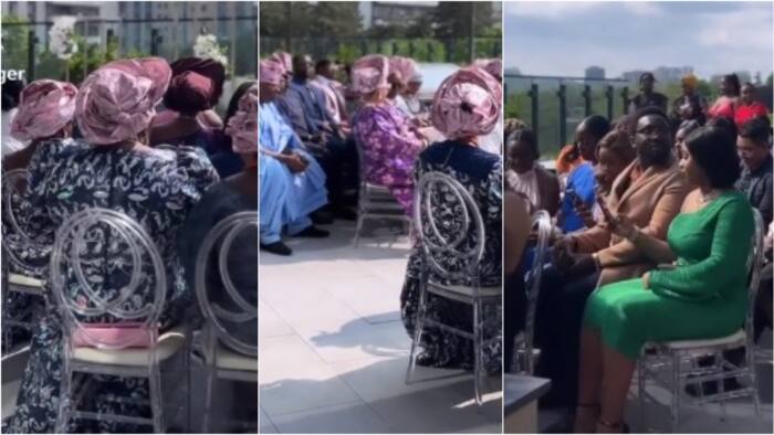 "Who does that?" Lady calls out mum & friends over Asoebi outfit at civil wedding, leaves internet laughing