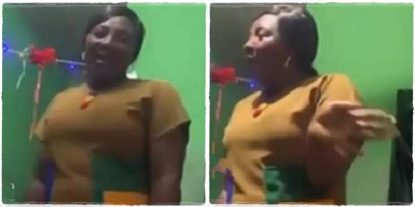 Nigerian other was seen a video using cutlass to warn her daughter to say away of Yahoo Boys