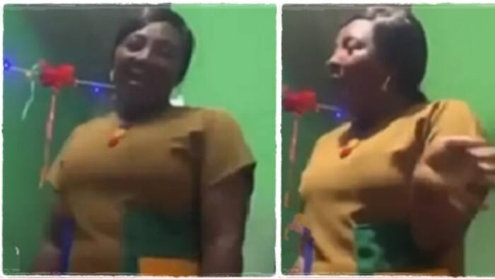Nigerian mum threatens daughter with cutlass, warns her to stay away from Yahoo boys in funny video