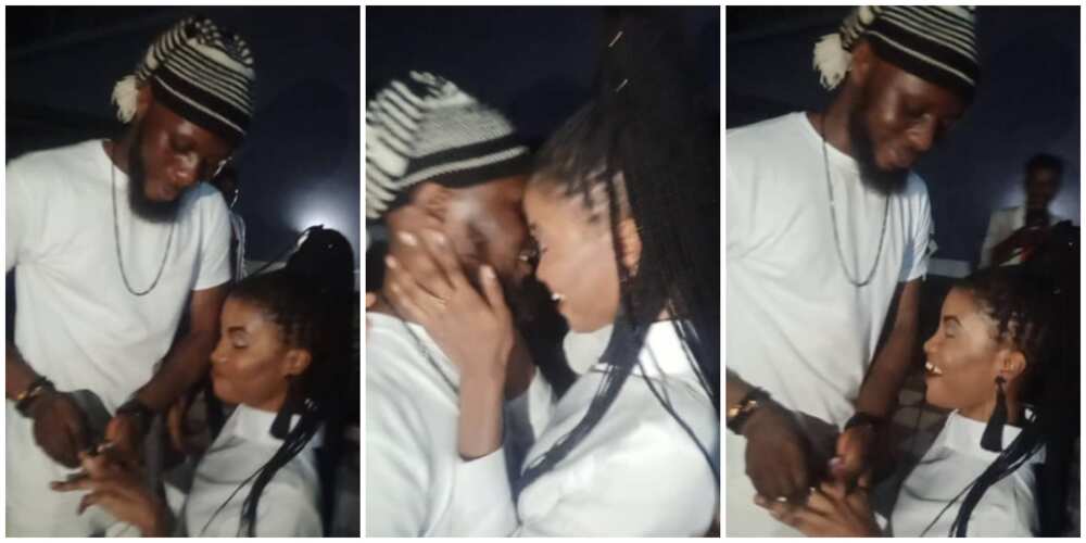 Reactions as another lady kneels to accept boyfriend's marriage proposal