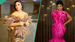 "God's masterpieces": Tonto Dikeh, Mercy Aigbe slay in creative ankara styles, fans gush over them
