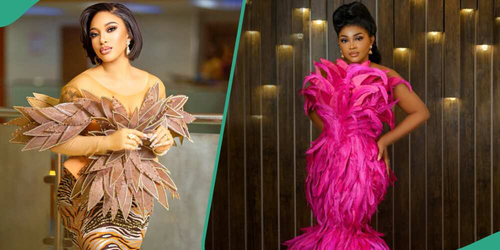 Tonto Dikeh and Mercy Aigbe lovely amkara outfits