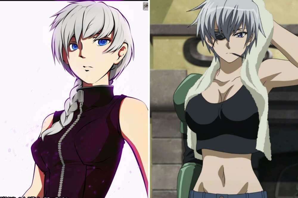 Silver-haired anime characters