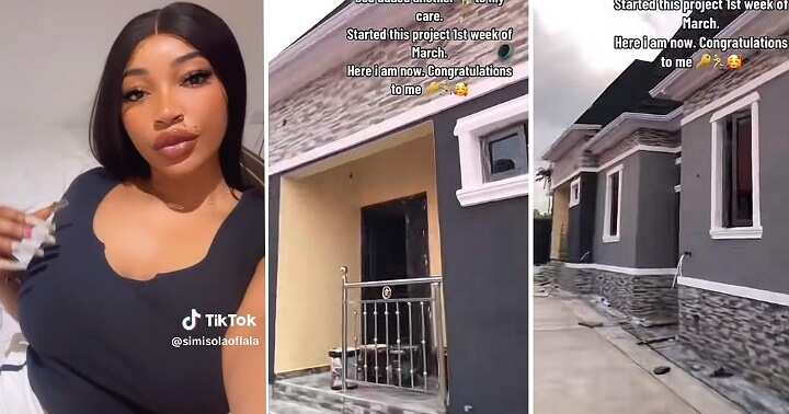 Nigerian lady builds mansion in less than 6 months