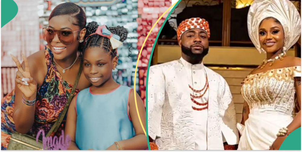 Sophia Momodu and daughter Imade, Davido and wife Chioma