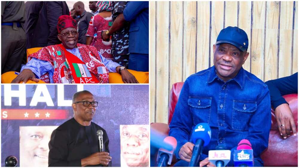 Wike/Tinubu/Peter Obi/2023 Presidential Election/Atiku