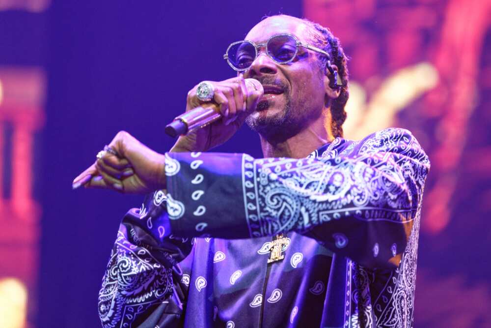 Rapper Snoop Dogg performs on stage during a concert at Lanxess Arena