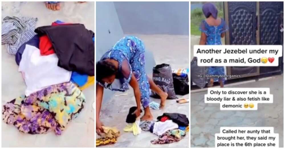 Sends housemaid packing, charms, witchcraft, burn clothes