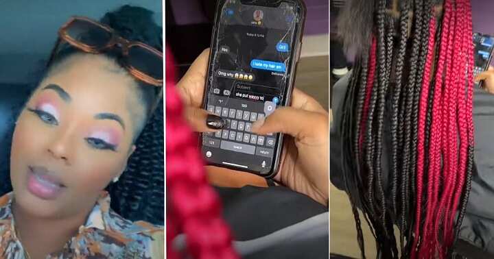 Customer badmouthing hairstylist, WhatsApp chat