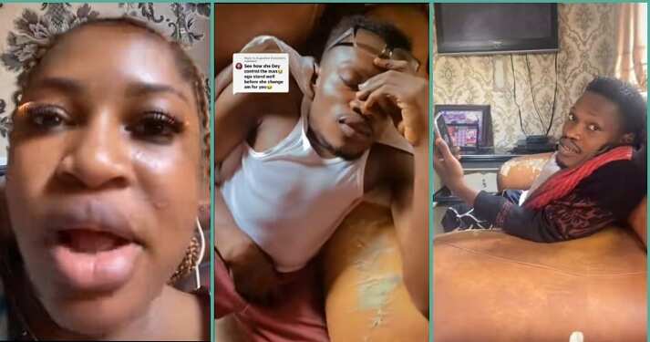 Watch video as woman shares what happens to her husband whenever she touches him