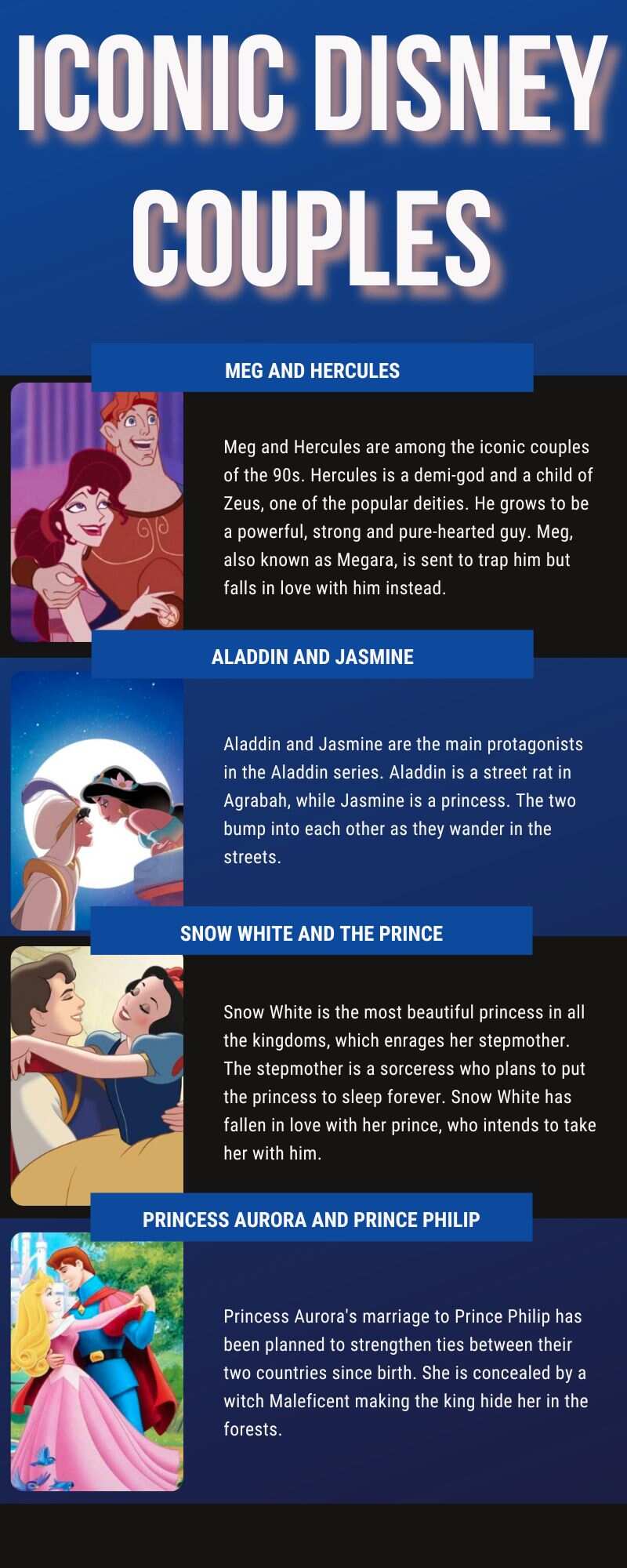 Iconic Disney couples