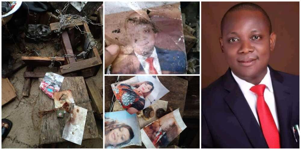 Nigerians react as photo of Rivers state commissioner is discovered in a local shrine