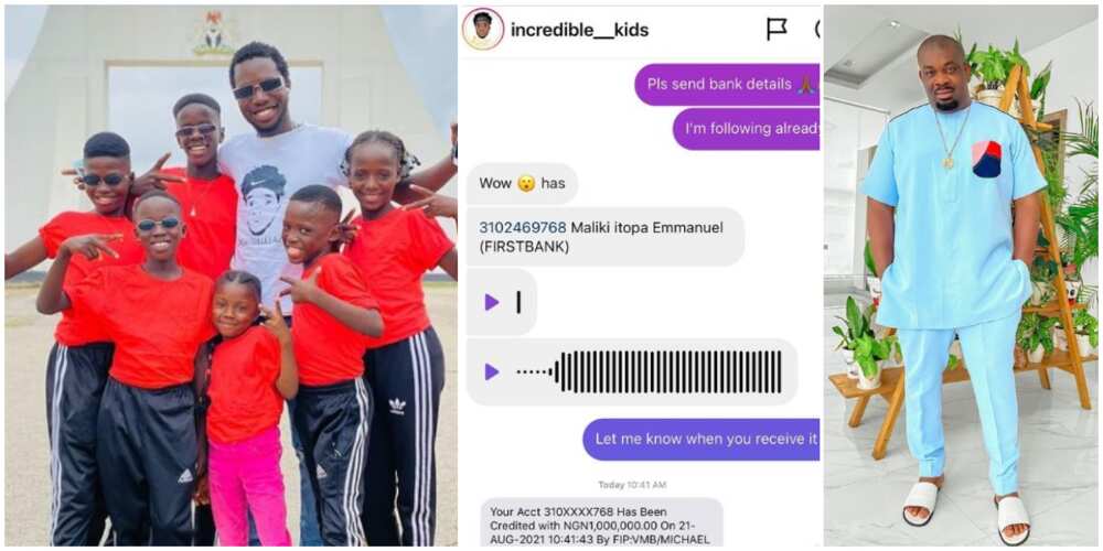 Social media reacts as Don Jazzy splashes N1 million on talented kid entertainers