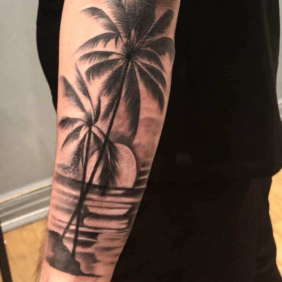 Update 90+ palm tree tattoo sketch