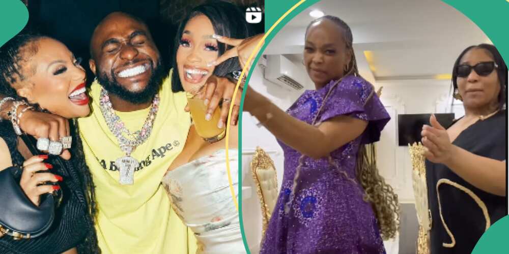 Video of Davido's cousins jumping on the Hmm dance challenge goes viral.
