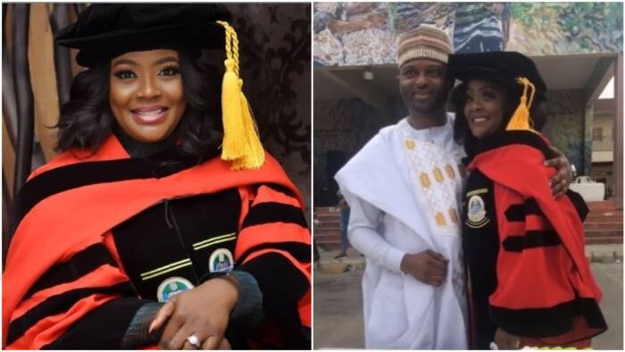 Comedienne Dr Helen Paul showers hubby with praises as she celebrates convocation in style (photo, video)