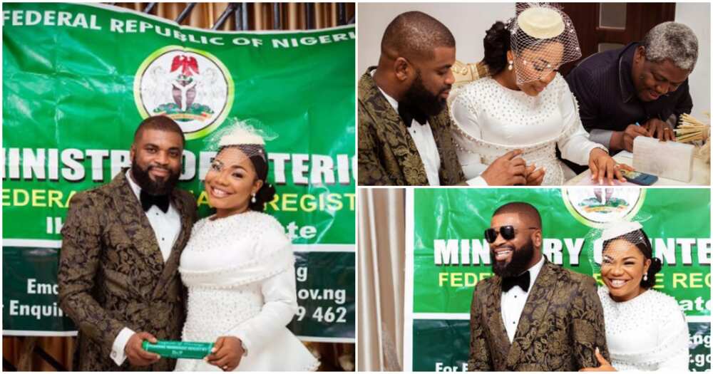 Mercy Chinwo's court wedding photos.