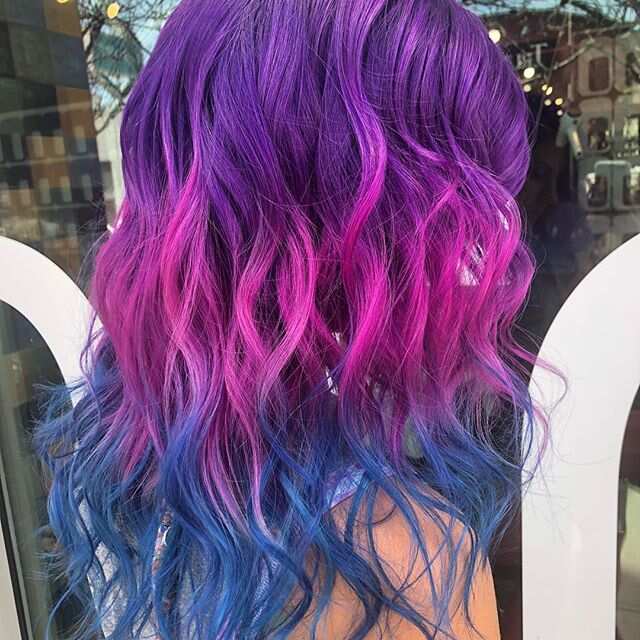 Galaxy coloured hair