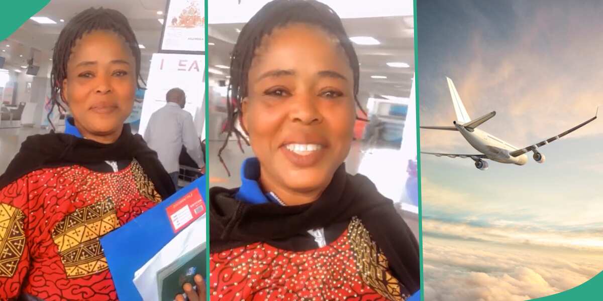 Video: This woman is going for Omugwo abroad, see what she did at the airport