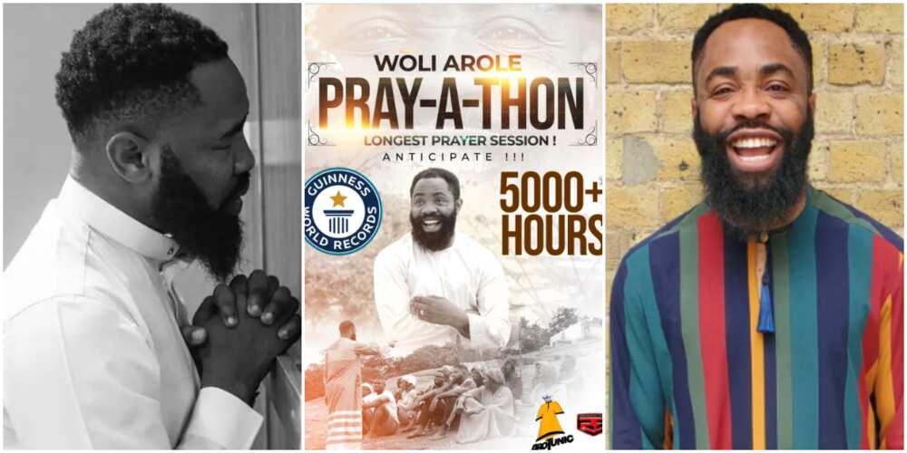 Comedian Woli Arole praying, Comedian Woli Arole to pray for 5000 hours to break Guinness World Record, Comedian Woli Arole