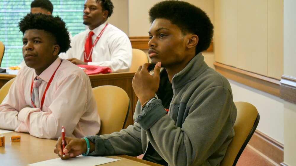 students in class