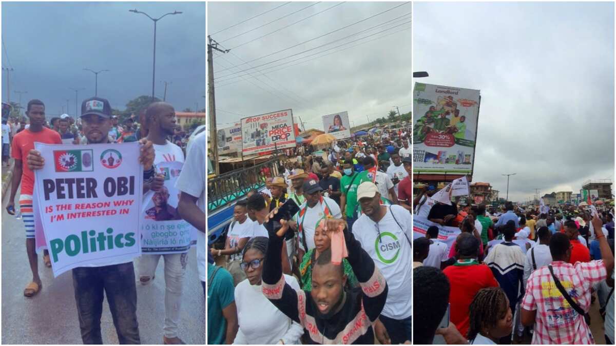 2023: Video Shows Obidients Hold 1 Million March For Peter Obi In ...