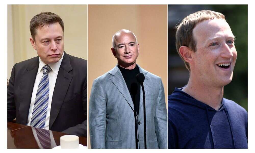 Elon Musk, Jeff Bezos, Mark Zuckerberg