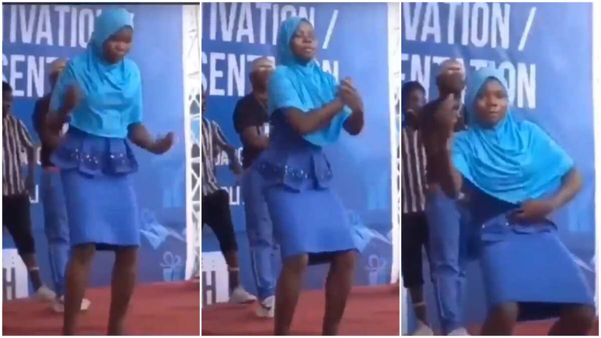 Nigerian girl in hijab performs 'cultural dance' to Bella's Cash App song, funny video causes frenzy online