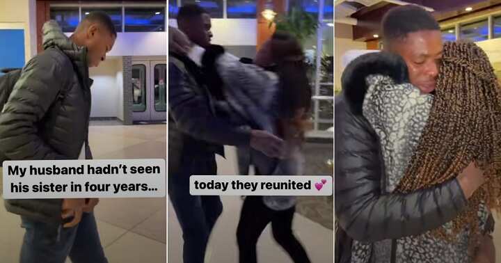 Man reunites with sister after 4 years
