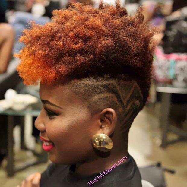 Short copper hairstyle