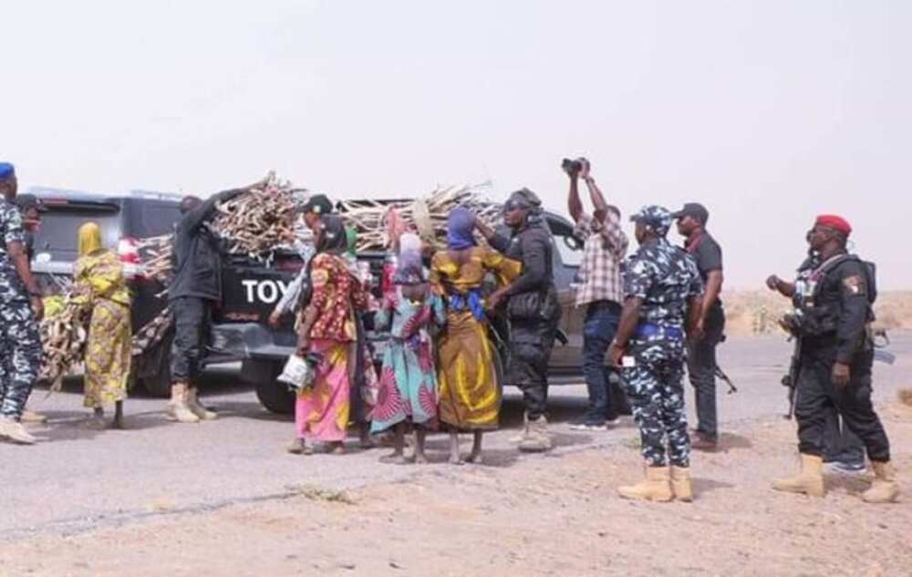 Hotunan Zulum Ya Tsayar Da Ayarin Motocinsa Ya Ɗauki Mata Da Suka Ɗebo Itace Daga Daji Hotunan Zulum Ya Tsayar Da Ayarin Motocinsa Ya Ɗauki Mata Da Suka Ɗebo Itace Daga Daji